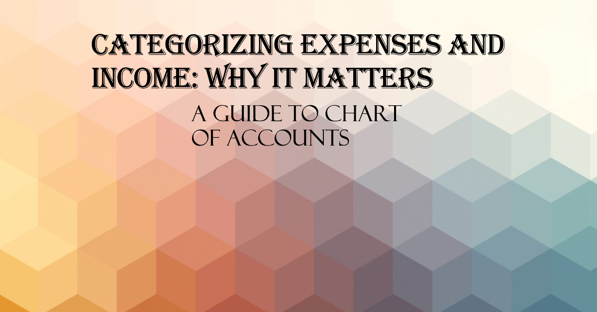 categorizing expenses and income